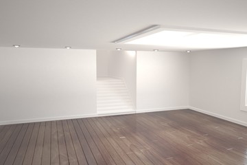 White room with stairs