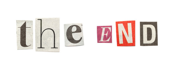 The End, Cutout Newspaper Letters