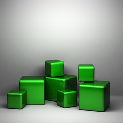 Obraz premium Abstract white background with boxes and place