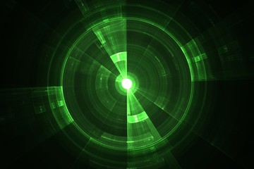 Green radar screen