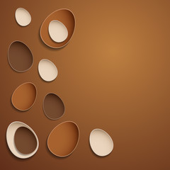 Abstract chocolate easter eggs