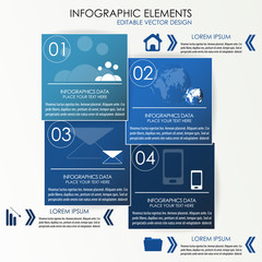 Infographic metro option banner - template