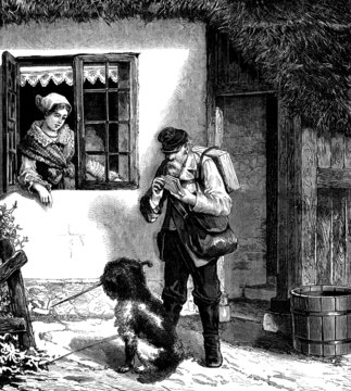 Postman - Facteur - 19th century