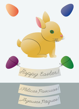 Cute Easter Bunny Greeting Card