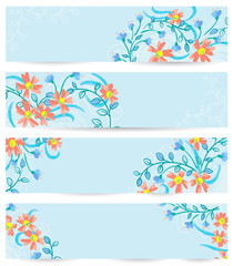 floral banners