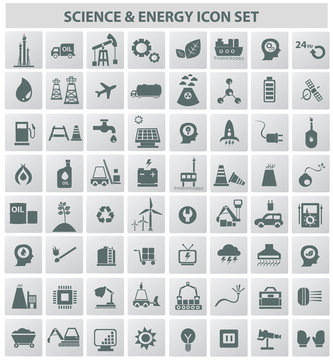 Industrial,energy,b uilding and natural icon set