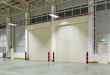 Roller door or roller shutter. Also called security door or security shutter with automatic system....