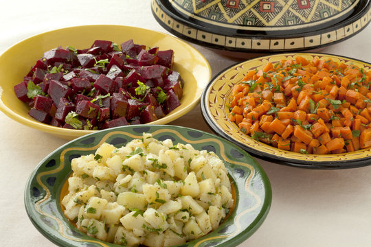Moroccan diversity of salads