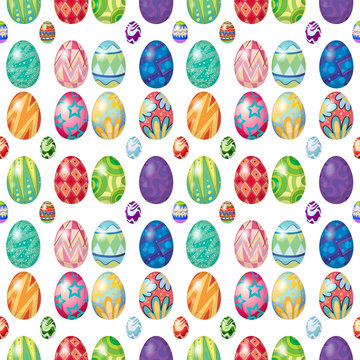 Seamless design with Easter eggs