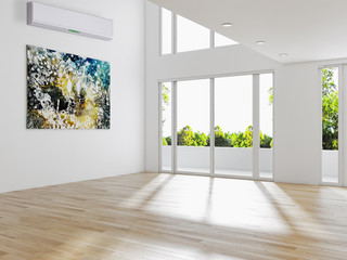 Interno con aria condizionata