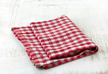 red cotton napkin