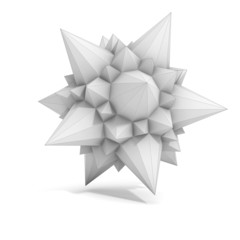 abstract geometric 3d object, polyhedron variations set