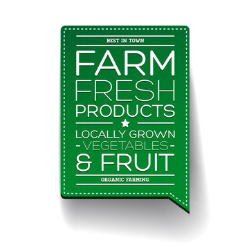 Farm fresh product label