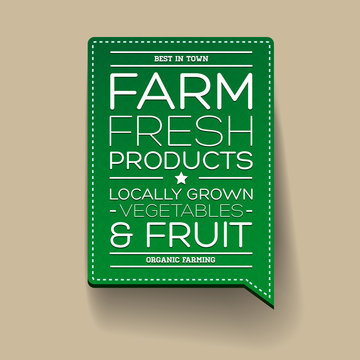 Farm fresh product label