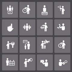 Technology and business icon set,vector