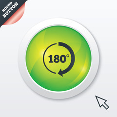 Angle 180 degrees sign icon. Geometry math symbol