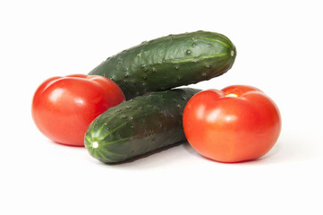 cucumbers and tomatoes