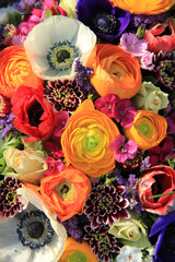 Spring bouquet in bright colors