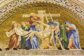 Obraz na płótnie Canvas Venice - Deposition of the Cross from st. Mark cathedral.