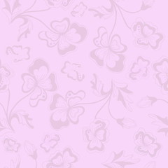 Floral Background.Seamless texture. Vector art