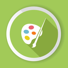 Paint,Green button,vector