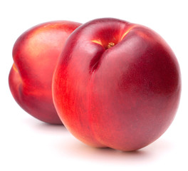 Nectarine fruit isolated on white background cutout