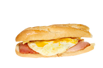 Egg bacon baguette