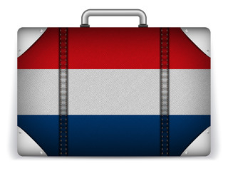 Netherlands Travel Luggage with Flag for Vacation