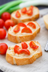 Bruschetta with cherry tomatoes