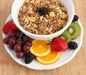 Muesli cereal with fruit