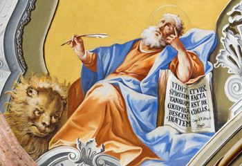 Saint Mark the Evangelist fresco in Saint Anton palace