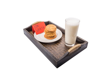 Milk, Home Made Cookies, Note For Santa