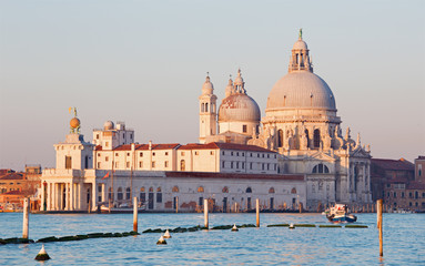 Fototapeta na wymiar Venice - Santa Maria della Salute church in morning light