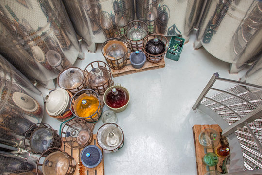 Indoor of wine manufacture in Slovakia