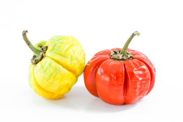withered eggplant vegetable on white background