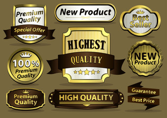 Luxury golden labels