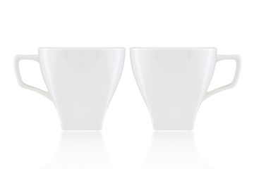 cup of coffee on isolated white background