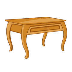 Wooden table isolated illustration