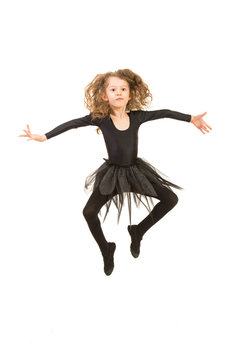 Dancer girl in the air