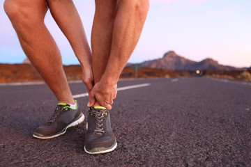 Twisted angle - runner man with injury