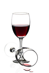 Red wine in glass