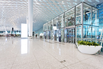 modern airport terminal waiting room