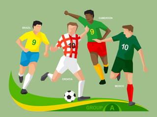 Soccer players 2014 Group A