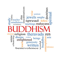 Buddhism Word Cloud Concept