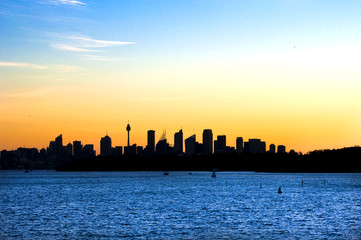 Sydney skyline at sunset