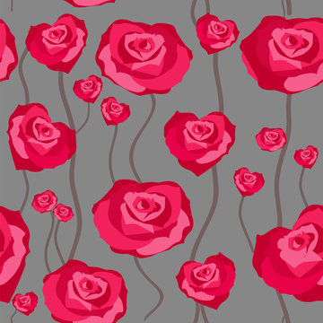 Floral rose background, seamless