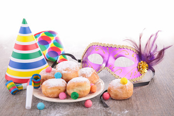 donuts and carnival decoration