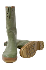 Pair of galoshes with clipping path