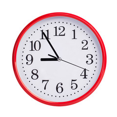 Five to nine on a round clock face