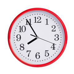 Five to eight on a round clock face